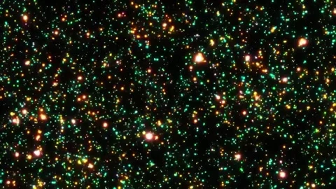 Colorful light flickering effect on a black background Stock Footage 327241411