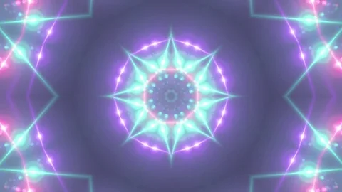 Colorful Light Kaleidoscope. Seamless Loop Stock Footage 75377643