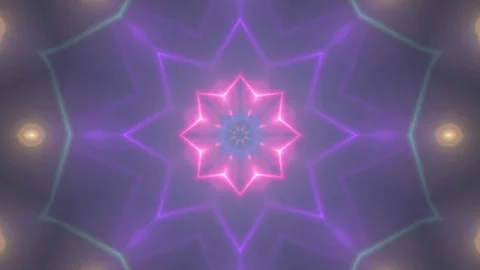 Colorful Light Kaleidoscope. Seamless Loop Stock Footage 75377650