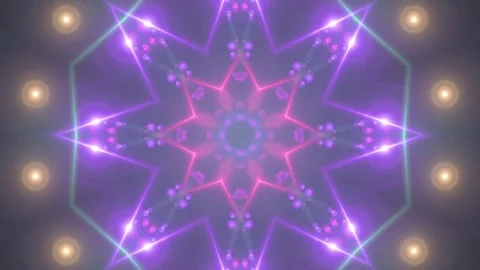 Colorful Light Kaleidoscope. Seamless Loop Stock Footage 75377972