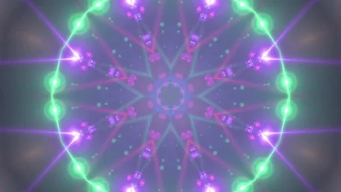 Colorful Light Kaleidoscope. Seamless Loop Stock Footage 75378171