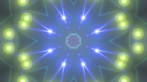 Colorful Light Kaleidoscope. Seamless Loop Stock Footage 75381484