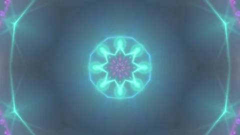 Colorful Light Kaleidoscope. Seamless Loop Video stock 75383029