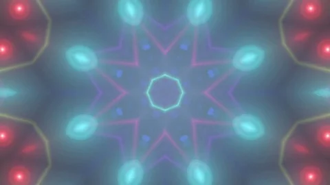 Colorful Light Kaleidoscope. Seamless Loop Video stock 75388480