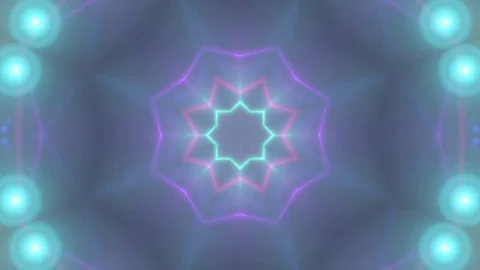 Colorful Light Kaleidoscope. Seamless Loop Stock Footage 75388523