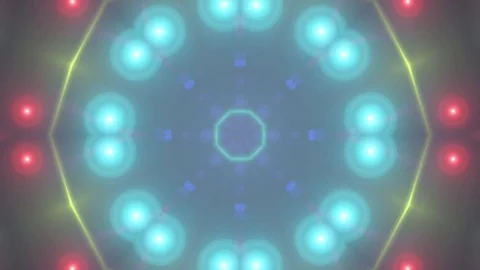 Colorful Light Kaleidoscope. Seamless Loop Stock Footage 75388676