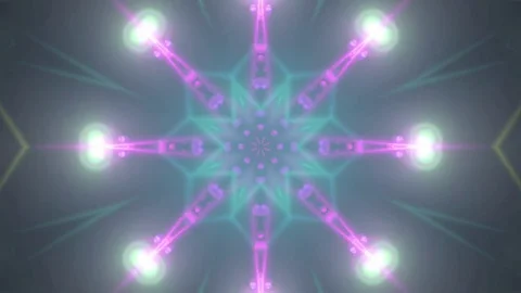 Colorful Light Kaleidoscope. Seamless Loop Stock Footage 75388690