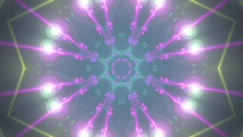 Colorful Light Kaleidoscope. Seamless Loop Stock Footage 75388742