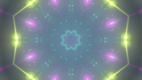 Colorful Light Kaleidoscope. Seamless Loop Stock Footage 75388751