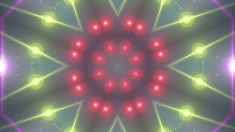 Colorful Light Kaleidoscope. Seamless Loop Stock Footage 75389157