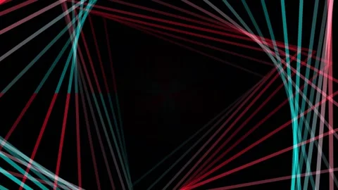 Colorful light lines create dynamic patterns in dark space Stock Footage 340296347