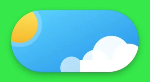 Colorful Light Mode Day Theme Switch Button with Sun and Clouds on Green Screen 動画素材 333705751