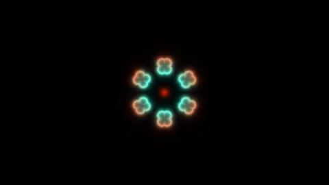 Colorful light pattern appears on black background Stock Footage 338226856