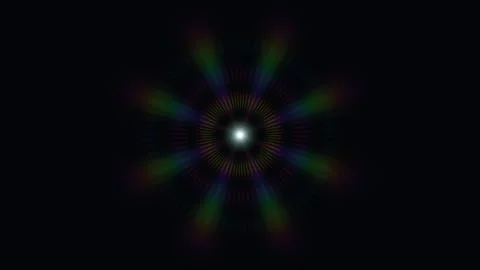 Colorful light pattern creates a dynamic visual display in Stock Footage 338008073
