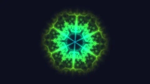 Colorful light pattern creates a vivid design on a dark Stock Footage 338224162