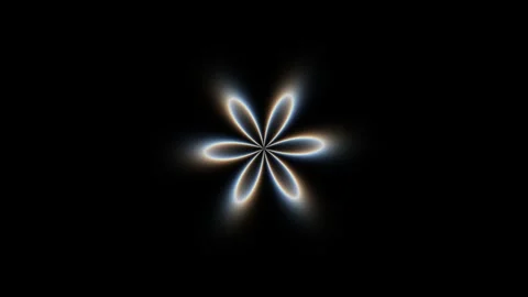 Colorful light pattern with a flower shape on a dark Stock Footage 340599894