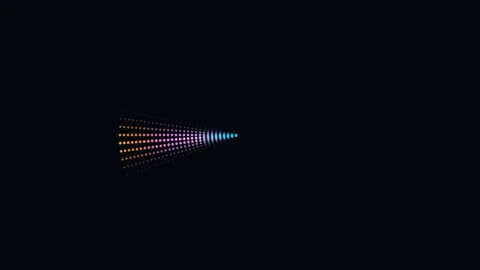 Colorful light pattern moving through dark space Stock Footage 337233724