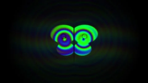 Colorful light patterns create a design in dark background Stock Footage 338170364