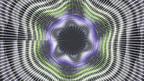 Colorful light patterns create dynamic movement in digital Stock Footage 339340471