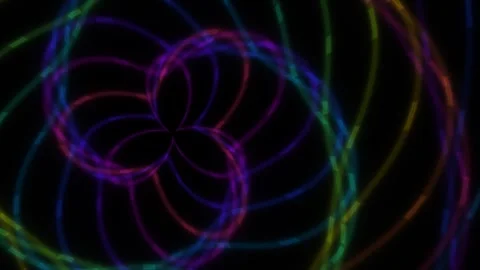 Colorful light patterns create dynamic shapes in motion Stock Footage 339369269