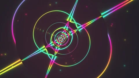 Colorful light patterns create dynamic shapes and movement Stock Footage 339572505
