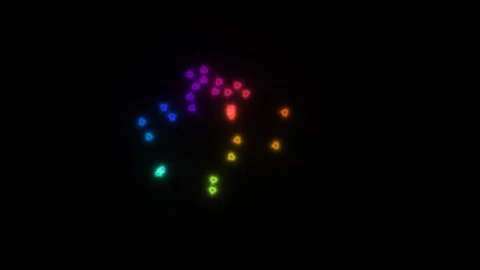 Colorful light patterns create a lively display in the Stock Footage 338241999