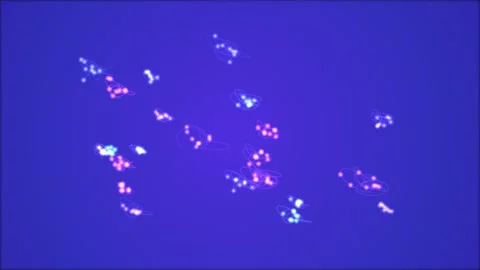 Colorful light patterns create motion in an abstract scene Stock Footage 337233913