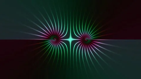 Colorful light patterns create visual effects in dark space Stock Footage 338227430
