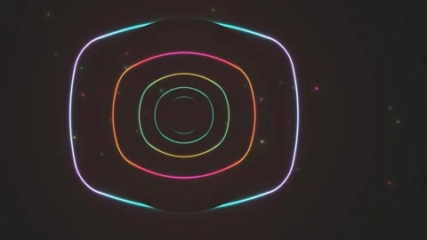 Colorful light patterns dance on a dark background Stock Footage 339572153