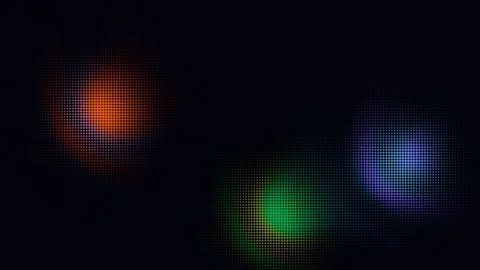 Colorful light patterns on a dark background create a digital effect Stock Footage 337233549