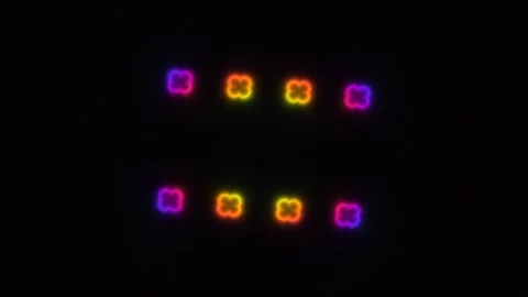 Colorful light patterns in dark background Stock Footage 338404258