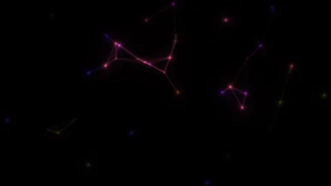 Colorful light patterns move across a dark background Stock Footage 338280350