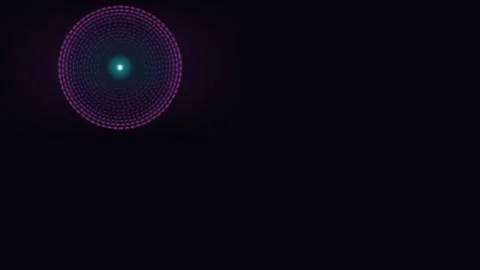 Colorful light patterns move in a circular formation Stock Footage 337374837