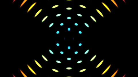 Colorful light patterns move in a circular design on a Stock Footage 338195165