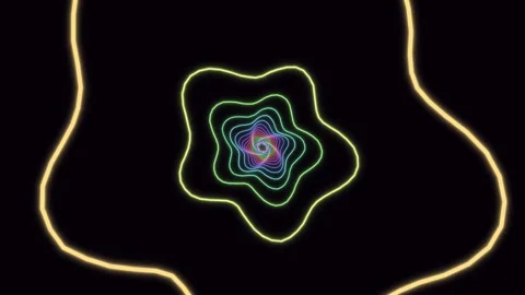 Colorful light patterns moving in circular shapes Stock Footage 336995209