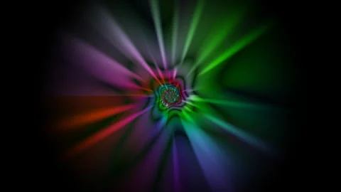 Colorful light patterns swirl in dark background Stock Footage 339806441