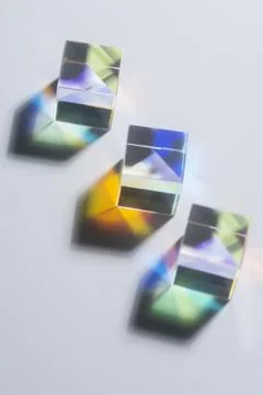 Colorful light prisms reflection.Colorful light prisms Effect 库存插图