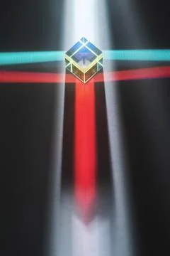 Colorful light prisms reflection.Colorful light prisms Effect 库存插图