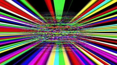 Colorful light rays and pixels 스톡 일러스트