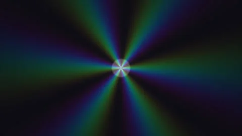 Colorful light rays with a circular center on a dark 스톡 동영상 338323096
