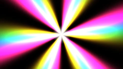 Colorful light rays create a burst effect against a dark Stock Footage 340321780