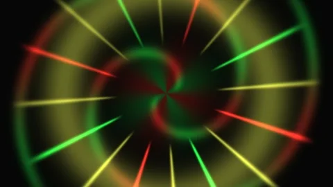 Colorful light rays create a dynamic spiral effect in Stock Footage 340212211