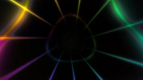 Colorful light rays create a seamless looping background Stock Footage 340501746