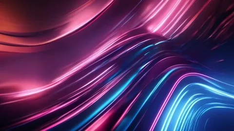 Colorful light rays with glowing blur and dynamic movement effect Stock Footage 274900831
