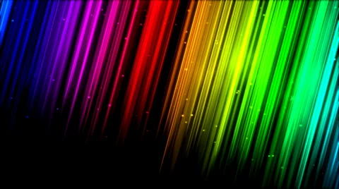 Colorful Light Rays - Loop, Rainbow Stock Footage 34681142