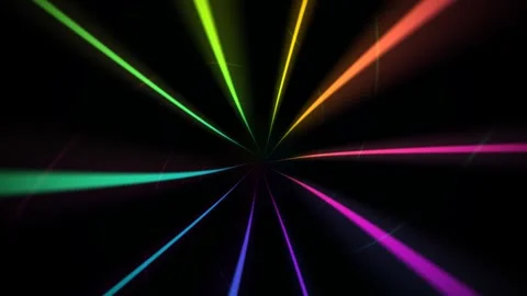 Colorful light rays move outwards in a seamless loop for Stock Footage 340519873