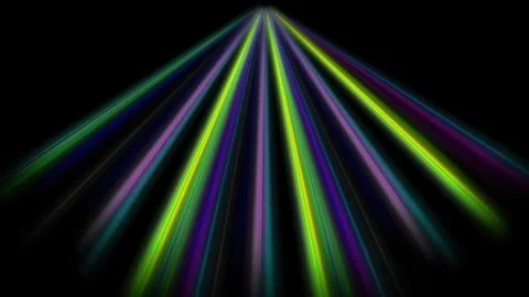 Colorful light rays with plain black background Stock Illustration