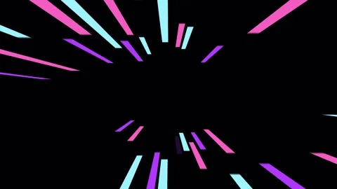 Colorful light streaks exploding outwards in a tunnel effect against a blac.. Video stock 342507713