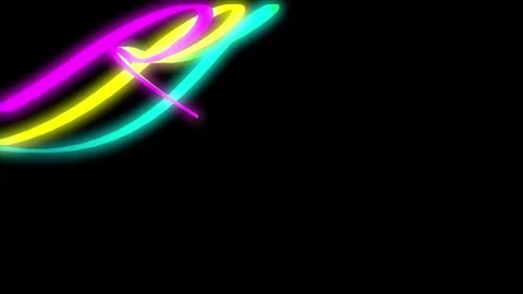Colorful light streaks lines glowing making random pattern 4k animation. Stock Footage 299517153