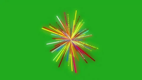 Colorful light streaks motion graphics with green screen background Stock Footage 245047169